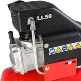 Compressore aria da 50 litri pressione 8 bar elettrico coassiale 2 Hp