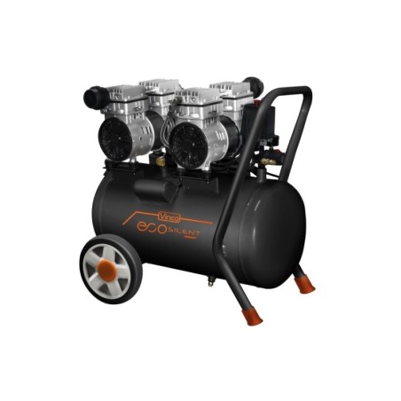 Compressore 50lt. a secco silenziato a doppia testata Vinco - 60706 Ec