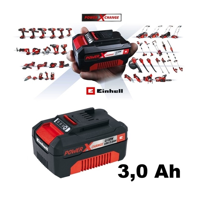 Batteria al litio per elettroutensili Power X-Change 18V 3,0 Ah Einhel