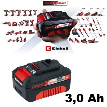 Batteria al litio per elettroutensili Power X-Change 18V 3,0 Ah Einhel