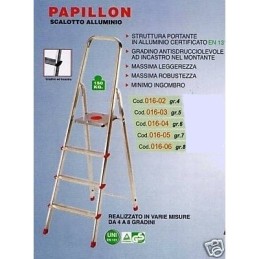 Scala/Scaletto in alluminio "Papillon" 6 gradini