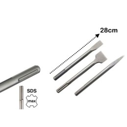 Scalpelli/Scalpello a punta e piatto/taglio 280mm attacco SDS Max set