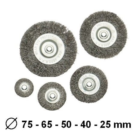 Spazzole/Spazzola circolare abrasive in acciaio gambo 6mm per trapano