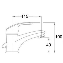 Rubinetto monocomando mix/miscelatore lavabo cromato - Mod. Selenia