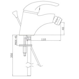 Rubinetto monocomando mix bidet cromato - Mod. Open