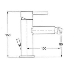 Rubinetto monocomando mix bidet cromato - Mod. Birillo