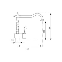 Rubinetto Cucina Miscelatore Monocomando