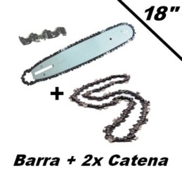 Lama/Barra con doppia catena/2x Catena/Catena di riserva per motosega/