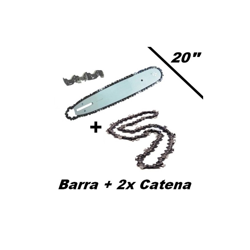 Lama/Barra con doppia catena/2x Catena/Catena di riserva per motosega/