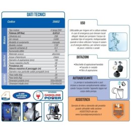 Motopompa/Pompa autoadescante 12m - 100mm (4"/ 4 inch) Hyundai - 35602