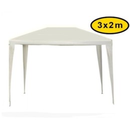 Gazebo impermeabile struttura tubolare in metallo 3x2m Bianco - Mod. F