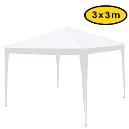 Gazebo impermeabile struttura tubolare in metallo 3x3m Bianco - Mod. F