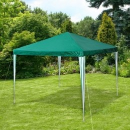 Gazebo impermeabile struttura tubolare in metallo 3x3m Verde - Mod. Fi