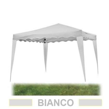 Gazebo pieghevole impermeabile in alluminio 3x3m Bianco - Mod. Ignis