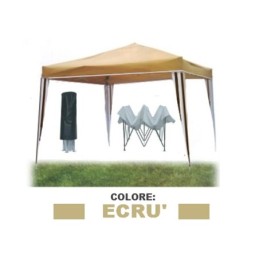 Gazebo pieghevole impermeabile in alluminio 3x3m Ecrù - Mod. Ignis