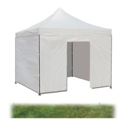 Gazebo pieghevole impermeabile in alluminio 3x3m con teli laterali/cop