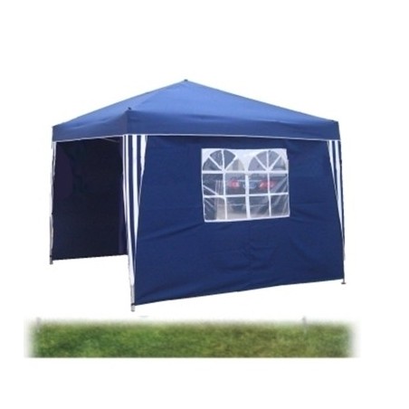 Gazebo pieghevole impermeabile in alluminio 3x3m con teli laterali/cop