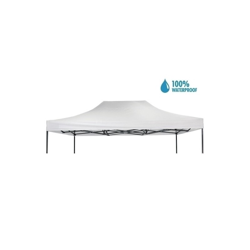 Tetto/Copertura superiore impermeabile per Gazebo 3x4,5m Bianco