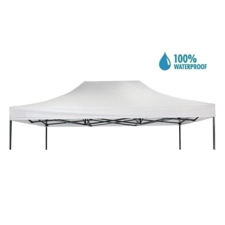 Tetto/Copertura superiore impermeabile per Gazebo 3x4,5m Bianco