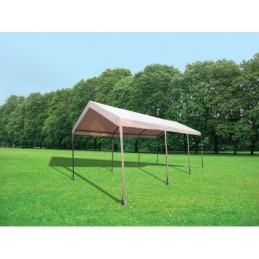 Gazebo in metallo 3x6m a otto pali portanti Ecru - Mod. AutoStop Magnu