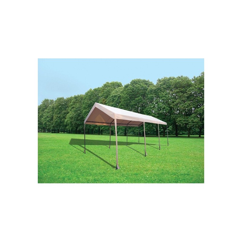 Gazebo in metallo 3x6m a otto pali portanti Ecru - Mod. AutoStop Magnu