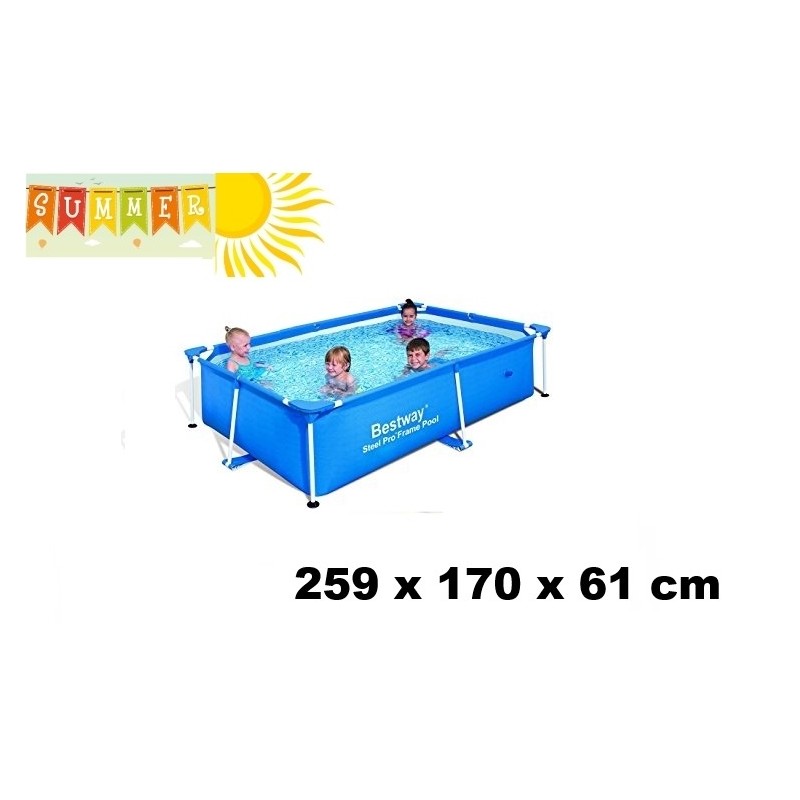 Piscina fuori terra rettangolare 259x170x61 BestWay - STEEL FRAME 259