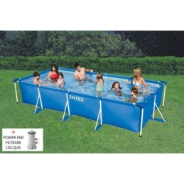 Piscina fuori terra rettangolare 450x220x84cm + Pompa Filtro INTEX FRA