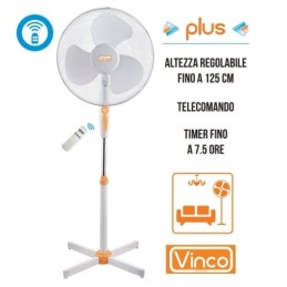 Ventilatore a piantana diam. 40cm con telecomando Vinco - Summertime 7