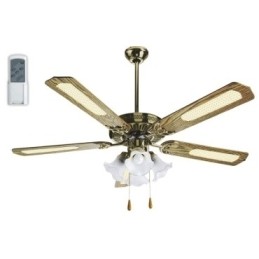 Agitatore/Ventilatore da soffitto con 4 pale in legno noce scuro 4 lam