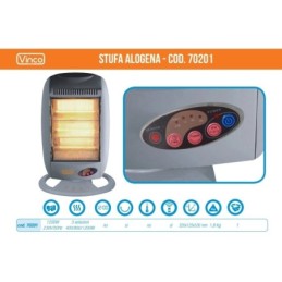 Stufa alogena oscillante 1200W Vinco - 70201