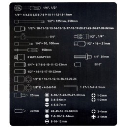 Kit Inserti + Bussole/Boccole impronta torx/esagonale con 2 cricchetti