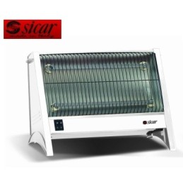 Stufa elettrica 2 elementi quarzo 1200W Sicar - S/72