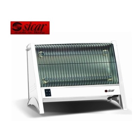 Stufa elettrica 2 elementi quarzo 1200W Sicar - S/72