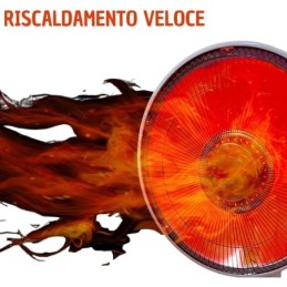 Stufa Piantana a Carbonio Oscillante con Rotazione a 90°, Potenza Rego