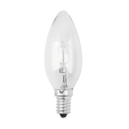 Lampada/Lampadina alogena a risparmio energetico 28W (40W) E14 Oliva C