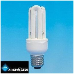 Lampada risparmio energetico 11W E27 Mini 3 tubi 9,5mm Marino Cristal