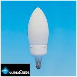 Lampada risparmio energetico 9W E14 Oliva Marino Cristal - 20444