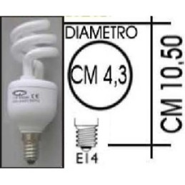 Lampada risparmio energetico 11W E14 Spiral Kapta