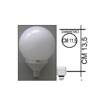 Lampada risparmio energetico 25W E27 Globo Kapta