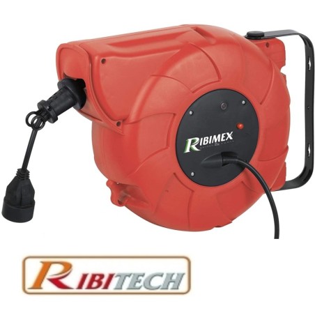 Prolunga elettrica con avvolgicavo automatico 22 + 2m Ribitech - PRDAE