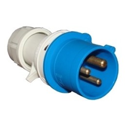 Spina elettrica industriale CEE 2P+T 220V blu