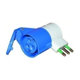 Presa elettrica adattatore industriale CEE 2P+T / Spina 16A 220V blu -