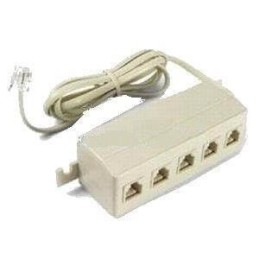 Multipresa plug RJ11 telefono 5 way con cavo