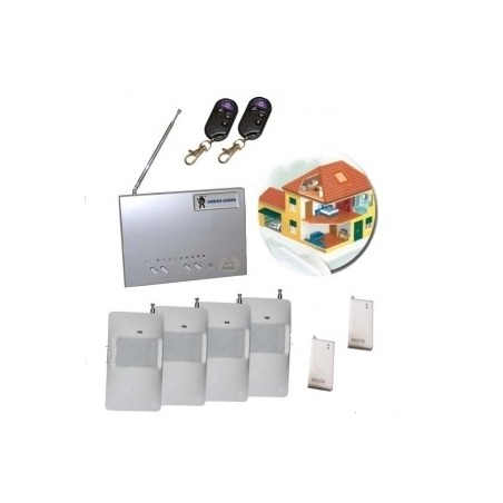 Kit antifurto wireless 4 sensori di movimento con dialing automatico