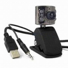 Webcam USB2 con microfono e LED