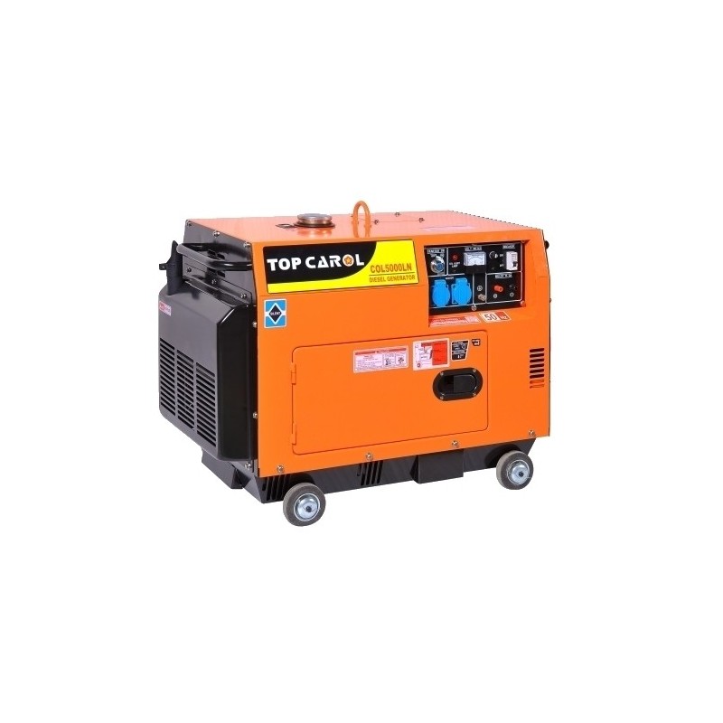 Gruppo elettrogeno/Generatore di corrente diesel 5000W - 220V silenzia