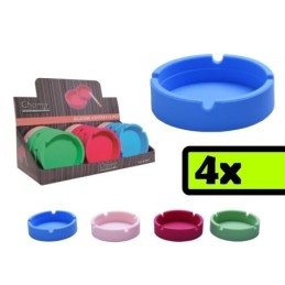 Posacenere/Portacenere in silicone set 4 pz - Mod. Silicon