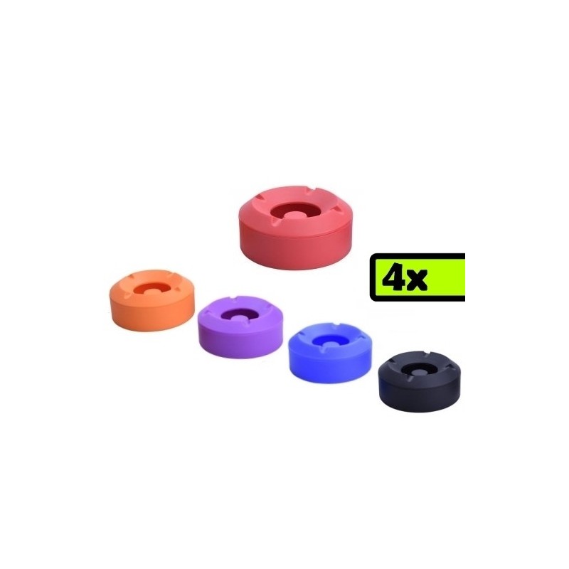 Posacenere/Portacenere in silicone set 4 pz - Mod. Round