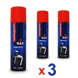 Bomboletta gas butano ricarica accendini 60ml 3pz