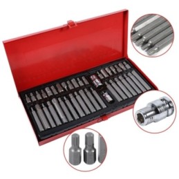 Kit Inserti Esagonali + XZN + Torx 40 pezzi cromo vanadio